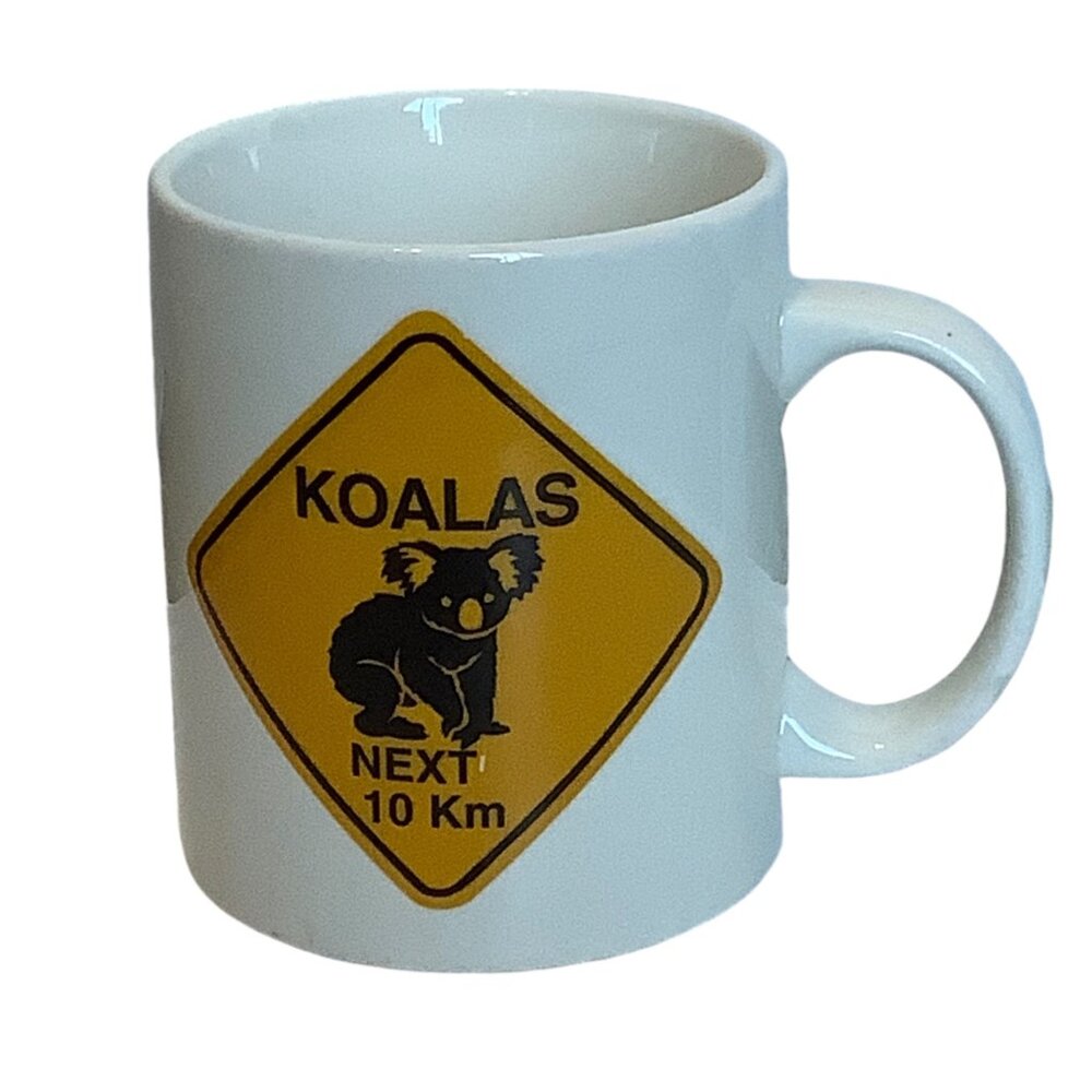 Koalas Next 10 Km Coffee Mug Fine China Aussie Animal Australia Souvenir 3.75”